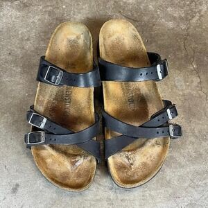 Black Birkenstock sandals with adjustable straps Women's size 9 men's size 8